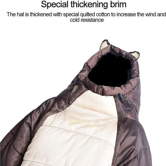 🆕 ★ Wearable full body Bear Shaped sleeping bag -  Medium - Picture 5 of 8